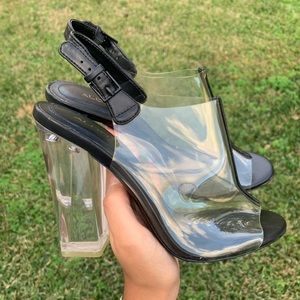 Aldo clear heel (us 8.5) womens